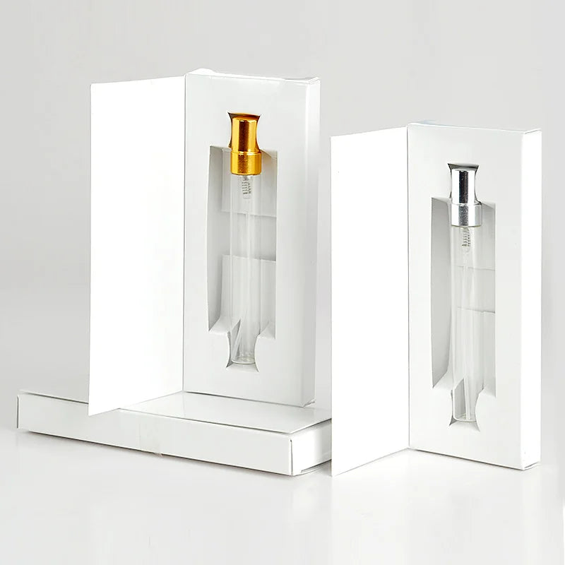 10-Pack 10ml Refillable Glass Perfume Spray Bottles & Gift Boxes Perfume Atomizer Set QXL