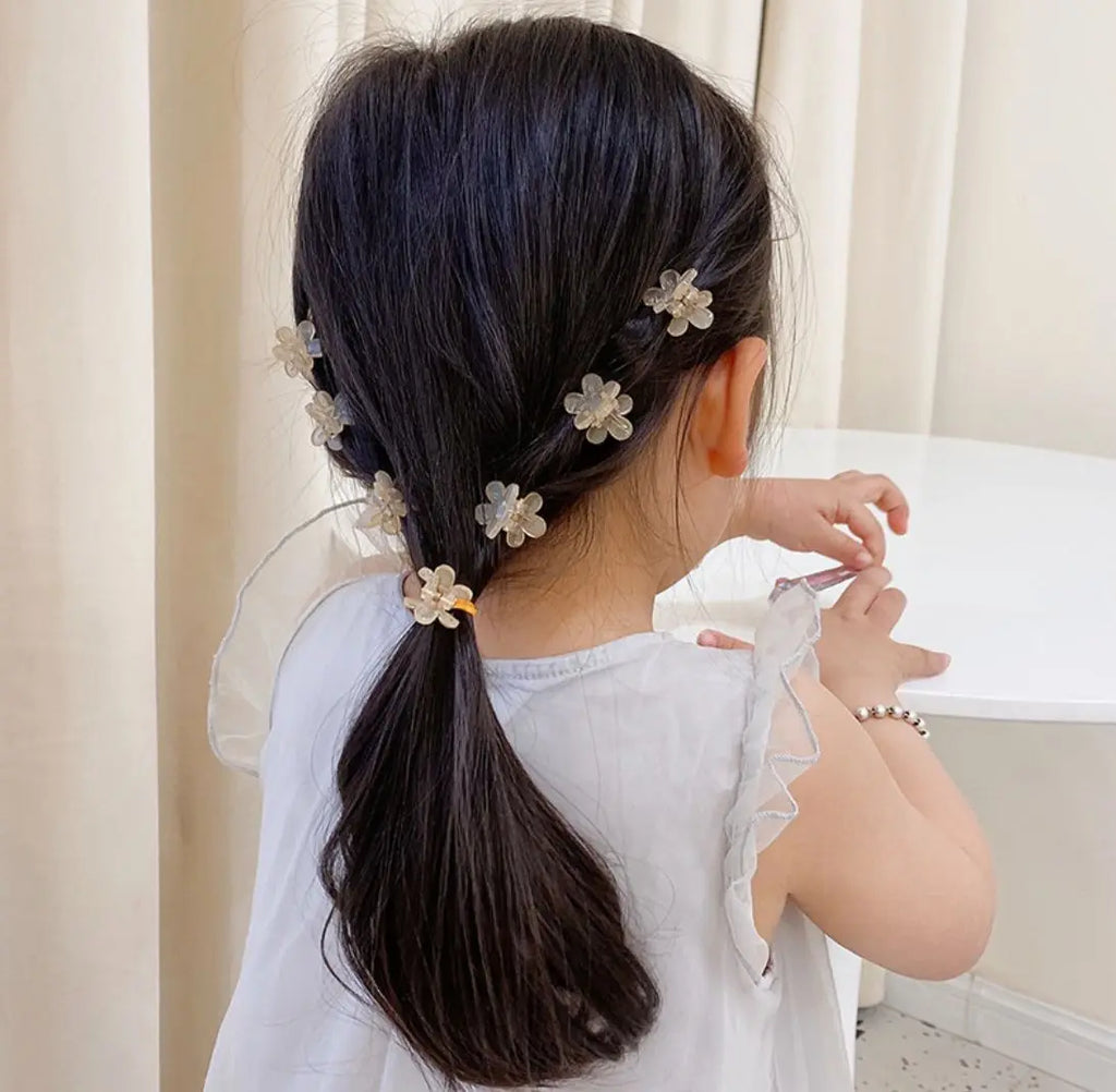 Mini Flower Hair Claw Clip | Acrylic Barrette for Women Hair Claw Clip QXL
