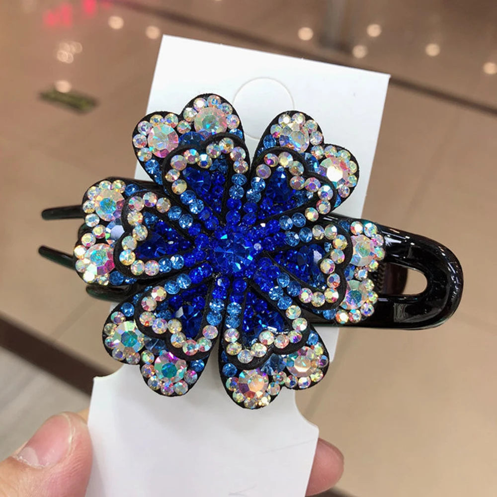 Crystal Rhinestone Duckbill Hair Clip | Wedding & Party Rhinestone Hair Clip QXL