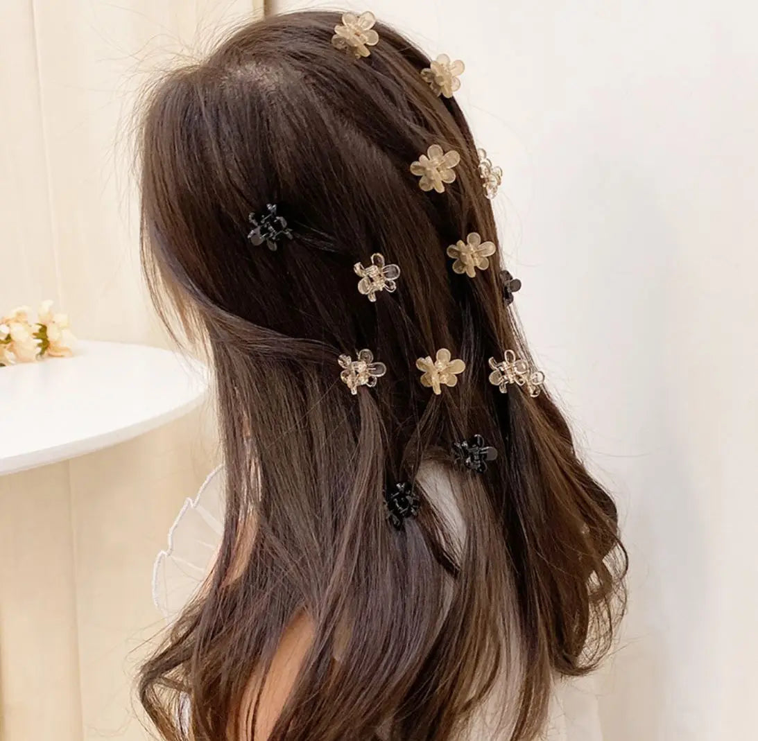 Mini Flower Hair Claw Clip | Acrylic Barrette for Women Hair Claw Clip QXL