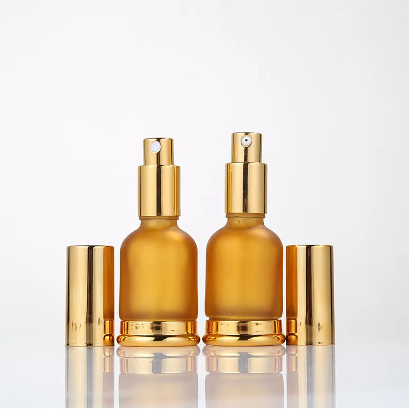 Amber Glass Refillable Perfume Spray Bottle 20–50ml Atomizer Glass Perfume Atomizer QXL