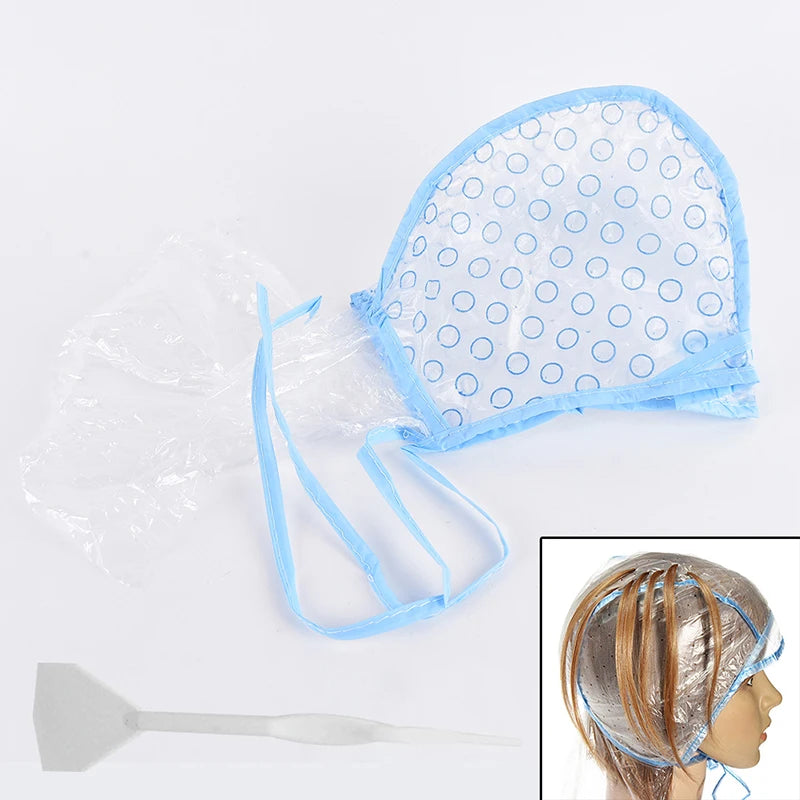 Reusable Hair Highlight Dye Cap with Hook Needle | Salon Hair Highlighting Cap QXL Default Title