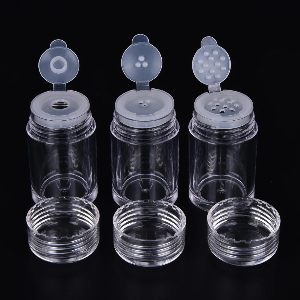 10ml Refillable Nail Glitter Powder Jar with Sifter Lid Nail Powder Jar QXL