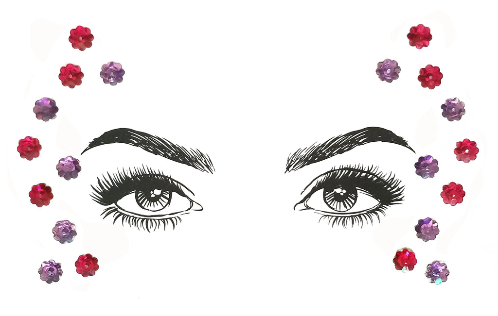 Festival Mermaid Face Gems – 3D Rhinestone Crystal Stickers