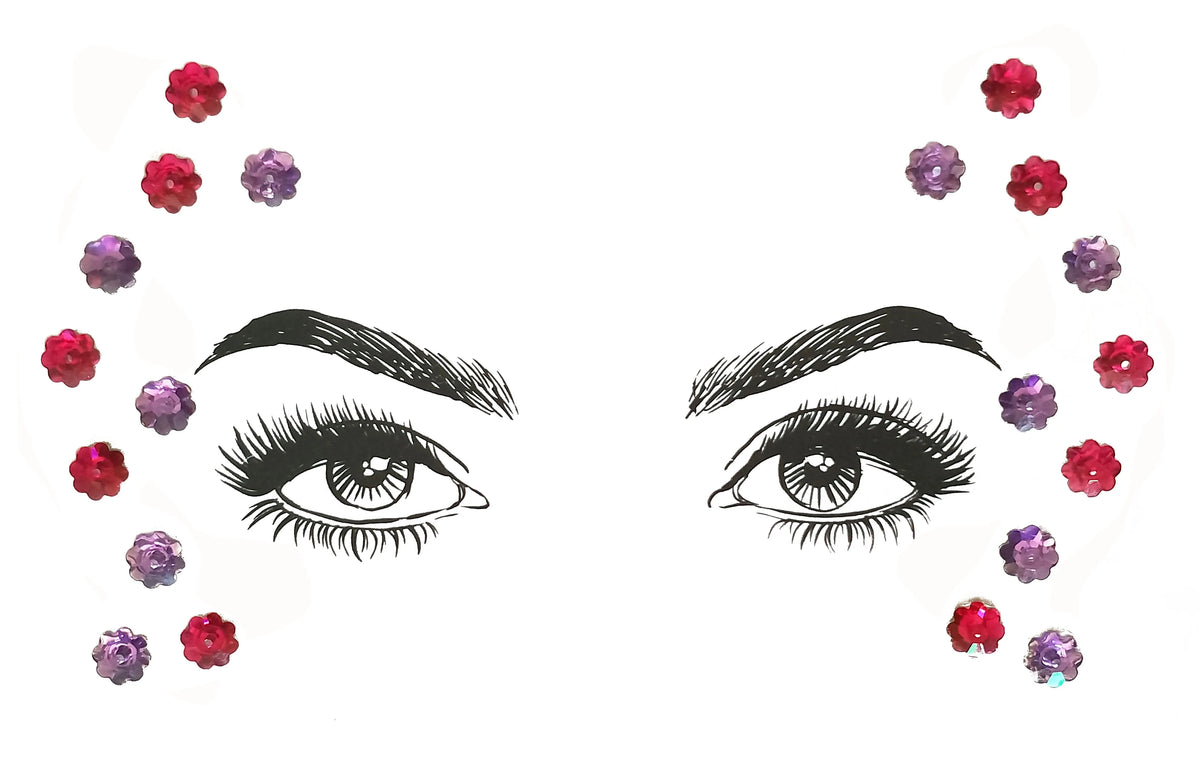 Festival Mermaid Face Gems – 3D Rhinestone Crystal Stickers