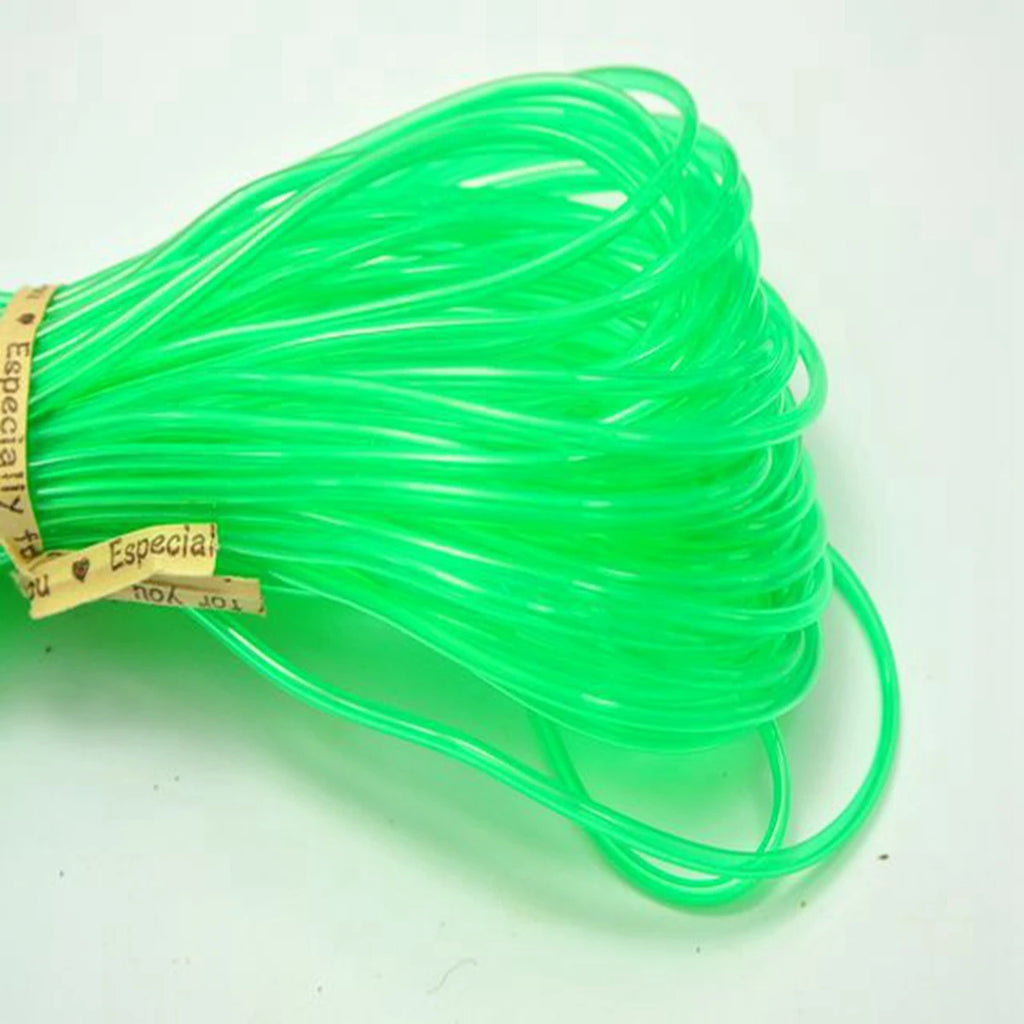 10m Transparent 2mm Hollow Rubber Tubing | Jewelry Cord Cover Jewelry Cord Tubing QXL green