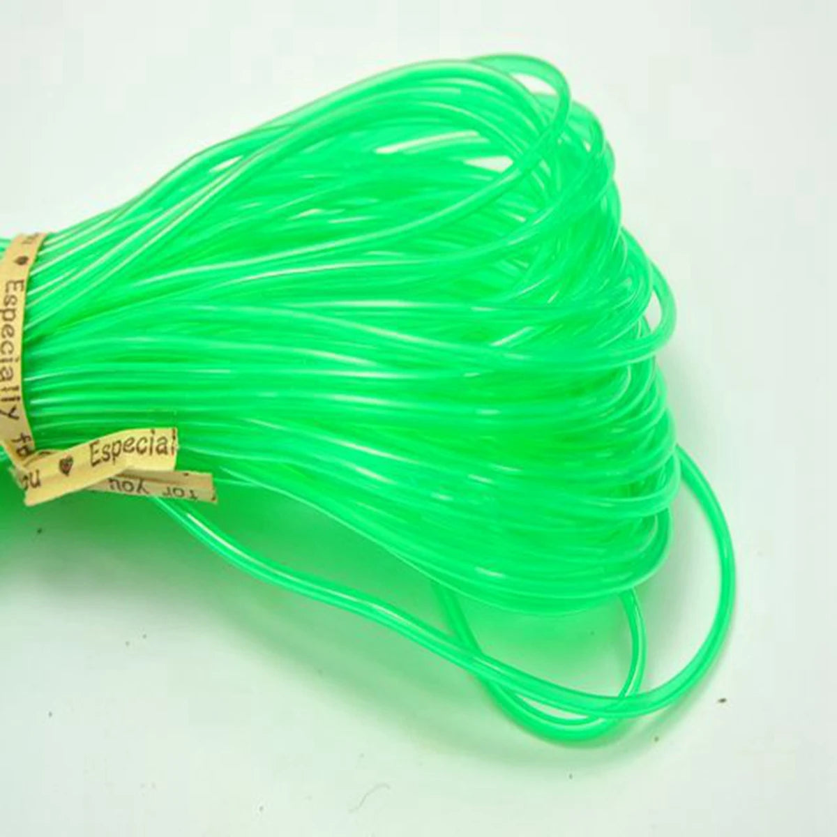 10m Transparent 2mm Hollow Rubber Tubing | Jewelry Cord Cover Jewelry Cord Tubing QXL green