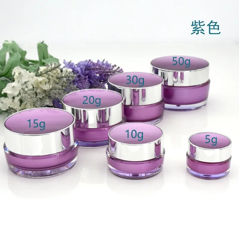 5g–50g Refillable Cosmetic Cream Jar | Pink, Purple, Gold, White Cosmetic Cream Jar QXL