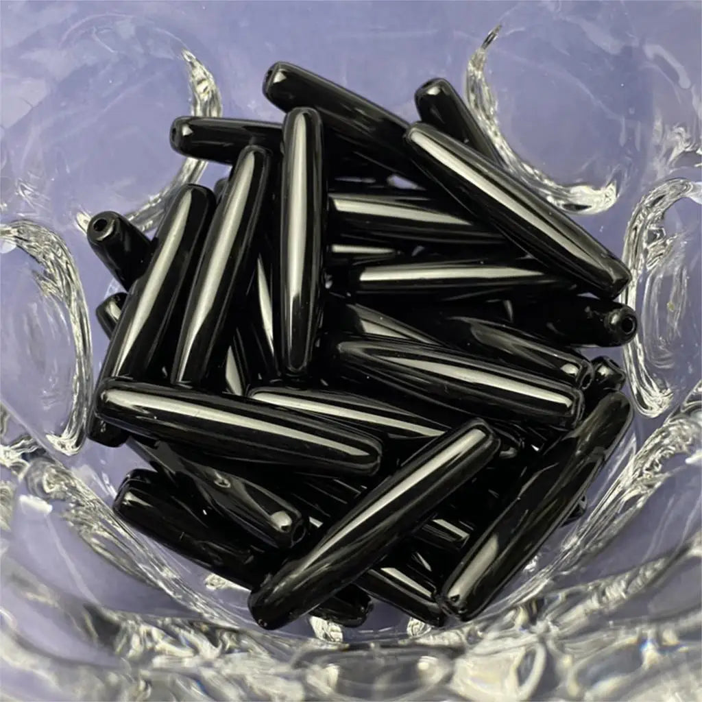 100pcs Acrylic Oval Tube Beads 25mm | DIY Handbag & Purse Making Craft Beads QXL