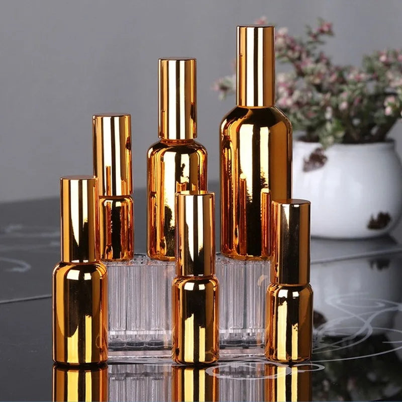 Refillable Perfume Spray Bottle 10ml–100ml | Gold & Silver Perfume Spray Bottle QXL