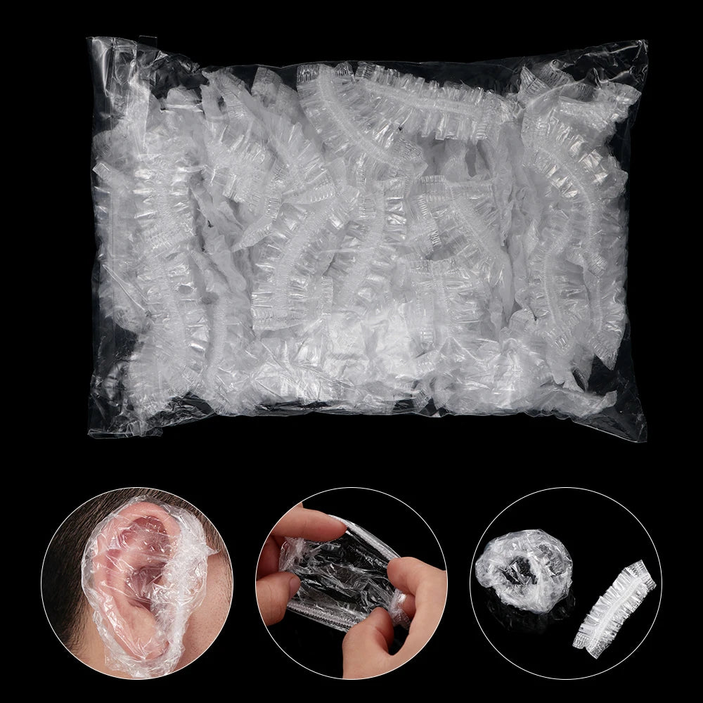 100-Pack Disposable Waterproof Ear Covers – Shower & Salon Disposable Ear Covers QXL