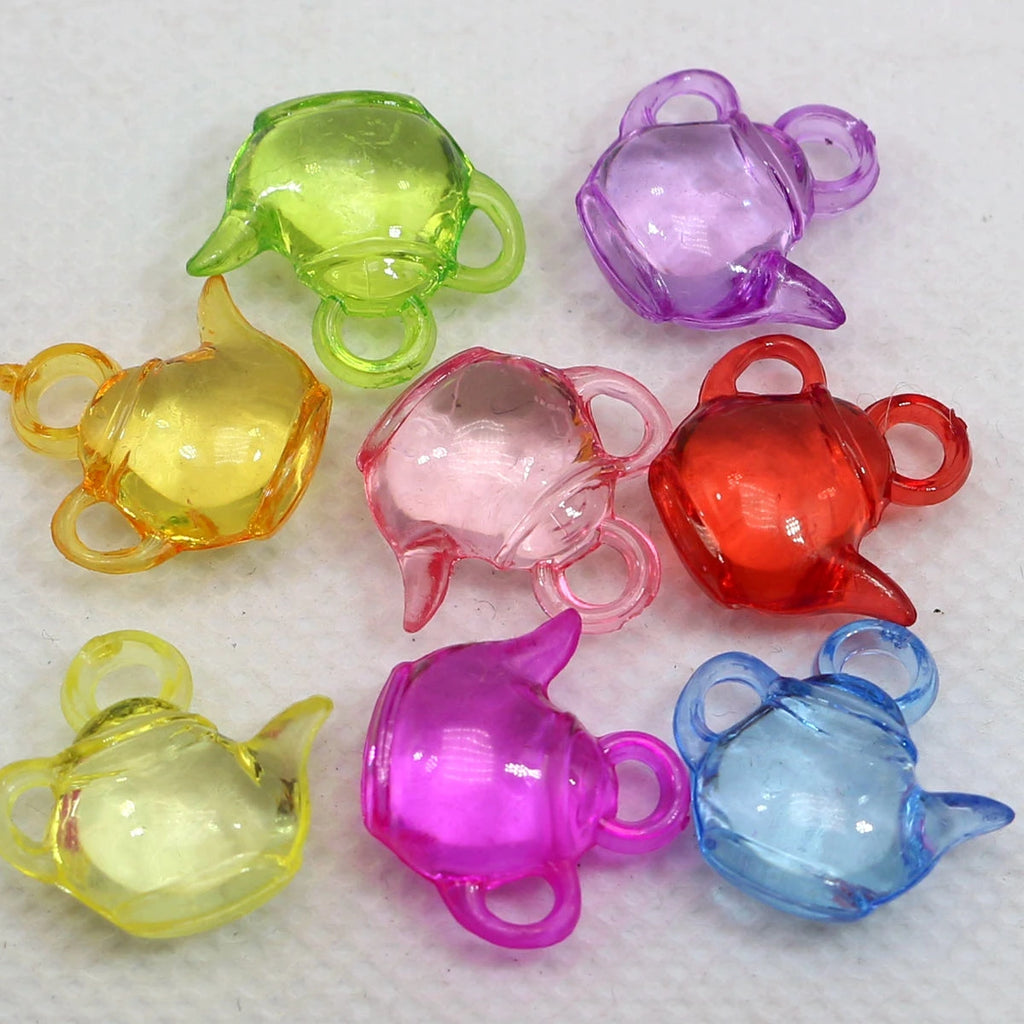 100 Mixed Acrylic Animal Charm Pendants – Cat, Bear & More Acrylic Charm Pendants QXL