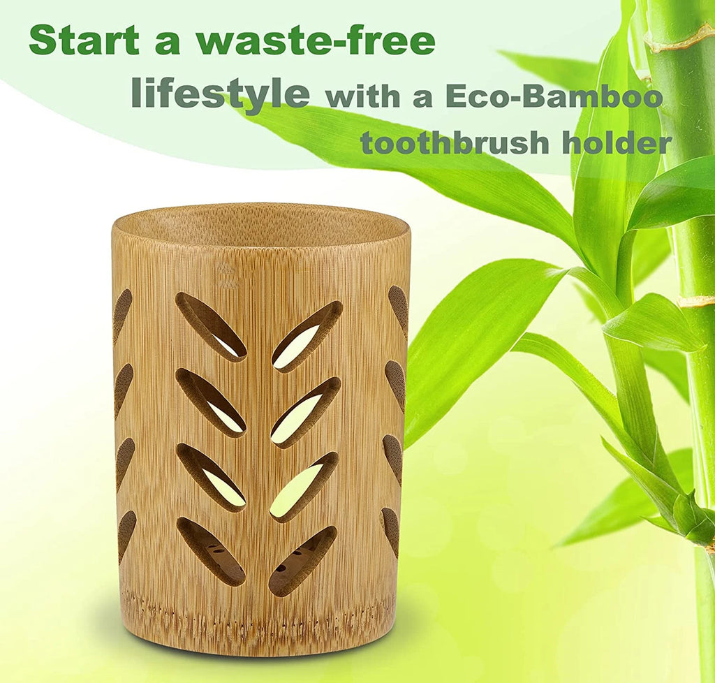 Bamboo Toothbrush Holder | Drainage & 360° Air Circulation Toothbrush Holder QXL