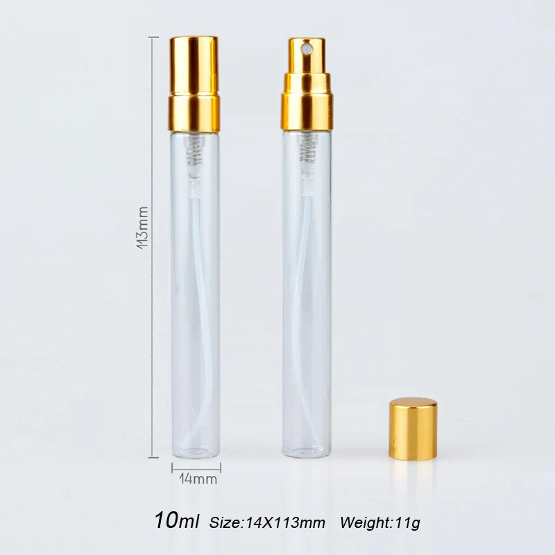 10-Pack 10ml Refillable Glass Perfume Spray Bottles & Gift Boxes Perfume Atomizer Set QXL