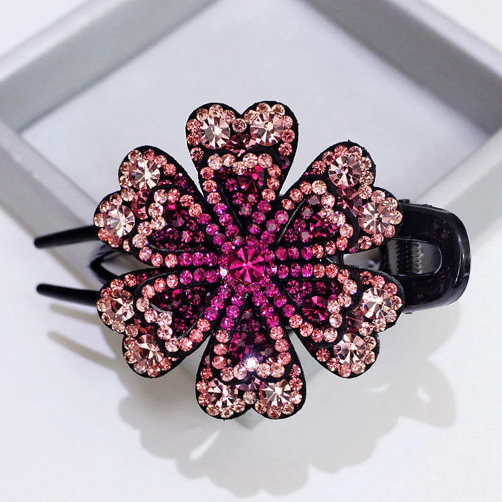 Crystal Rhinestone Duckbill Hair Clip | Wedding & Party Rhinestone Hair Clip QXL