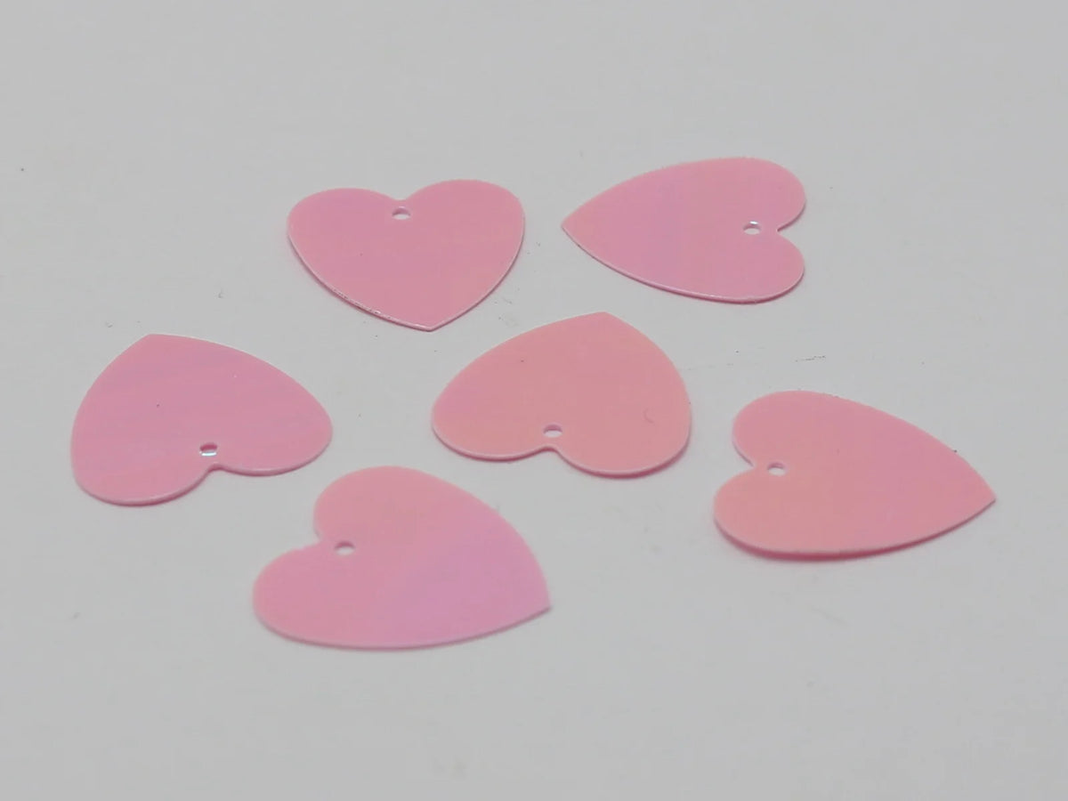 600 Flat Heart Sequins 16mm | Loose Paillettes Sewing Crafts Craft Sequins QXL