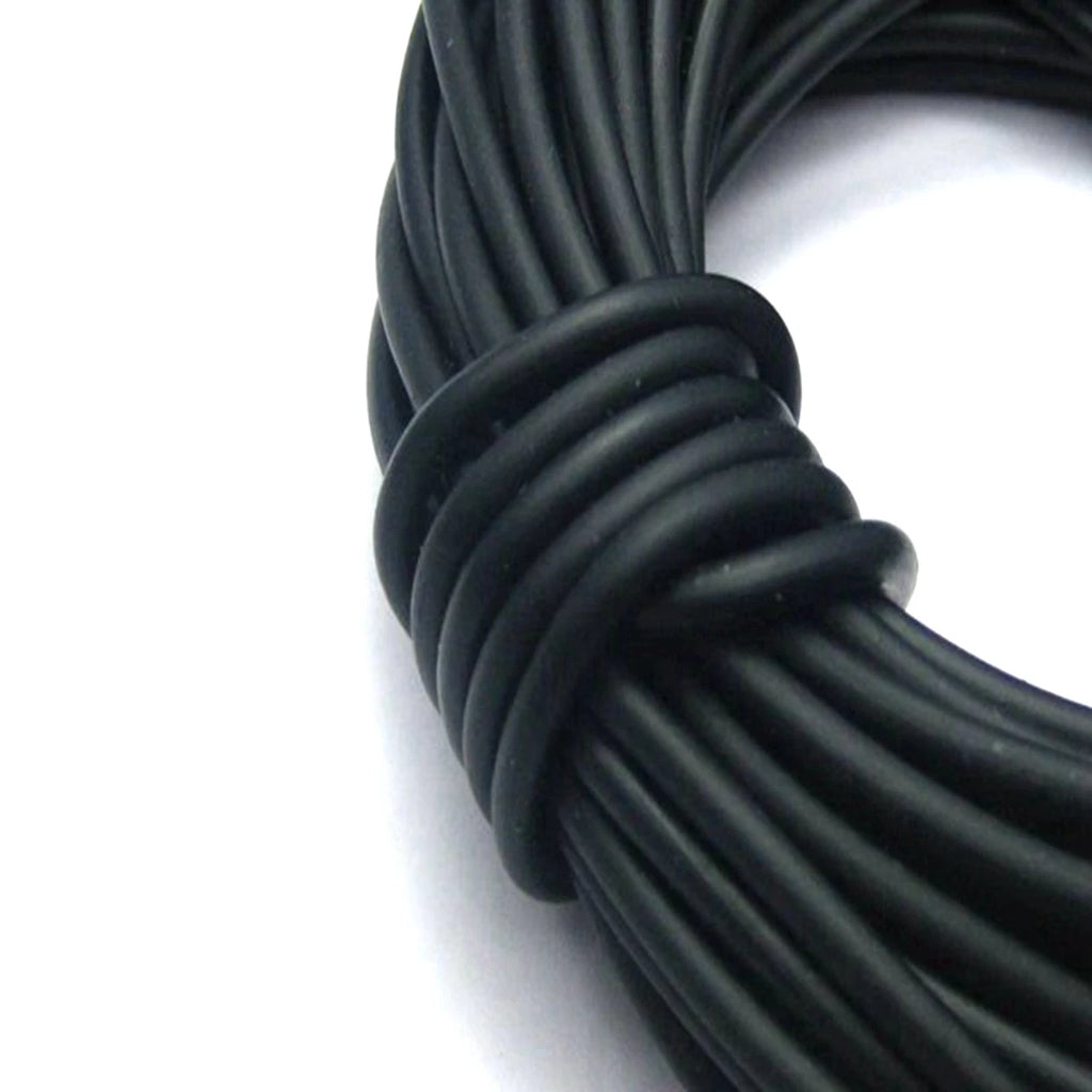 Black 3mm Rubber Cord 5.5 Yards | Jewelry & Necklace Making Jewelry Making Cord QXL