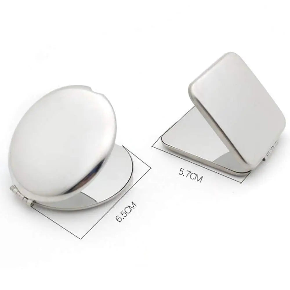Foldable Stainless Steel Compact Travel Makeup Mirror | 2-Sided Compact Travel Mirror QXL