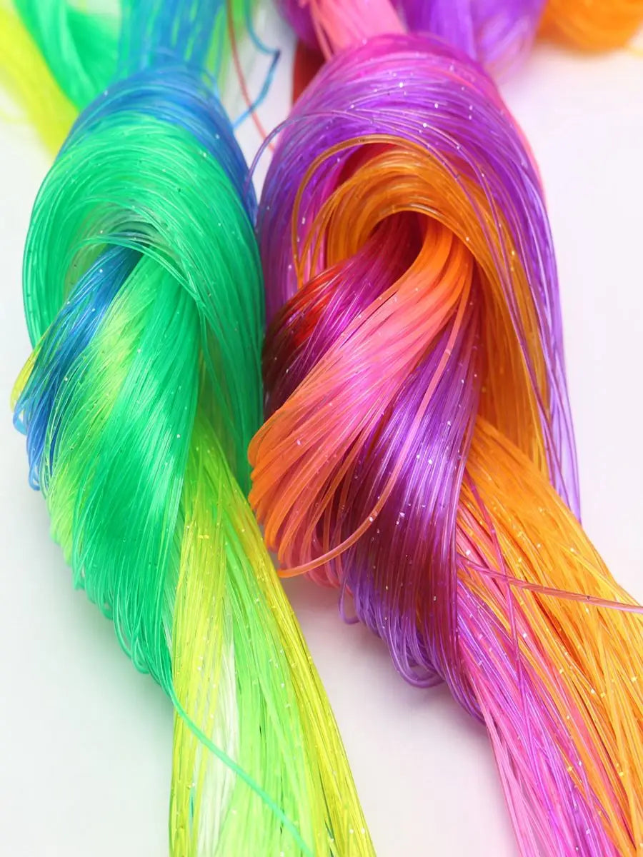 50m Mixed Color 0.8mm PVC Braided Beading Jewelry Cord Beading Jewelry Cord QXL