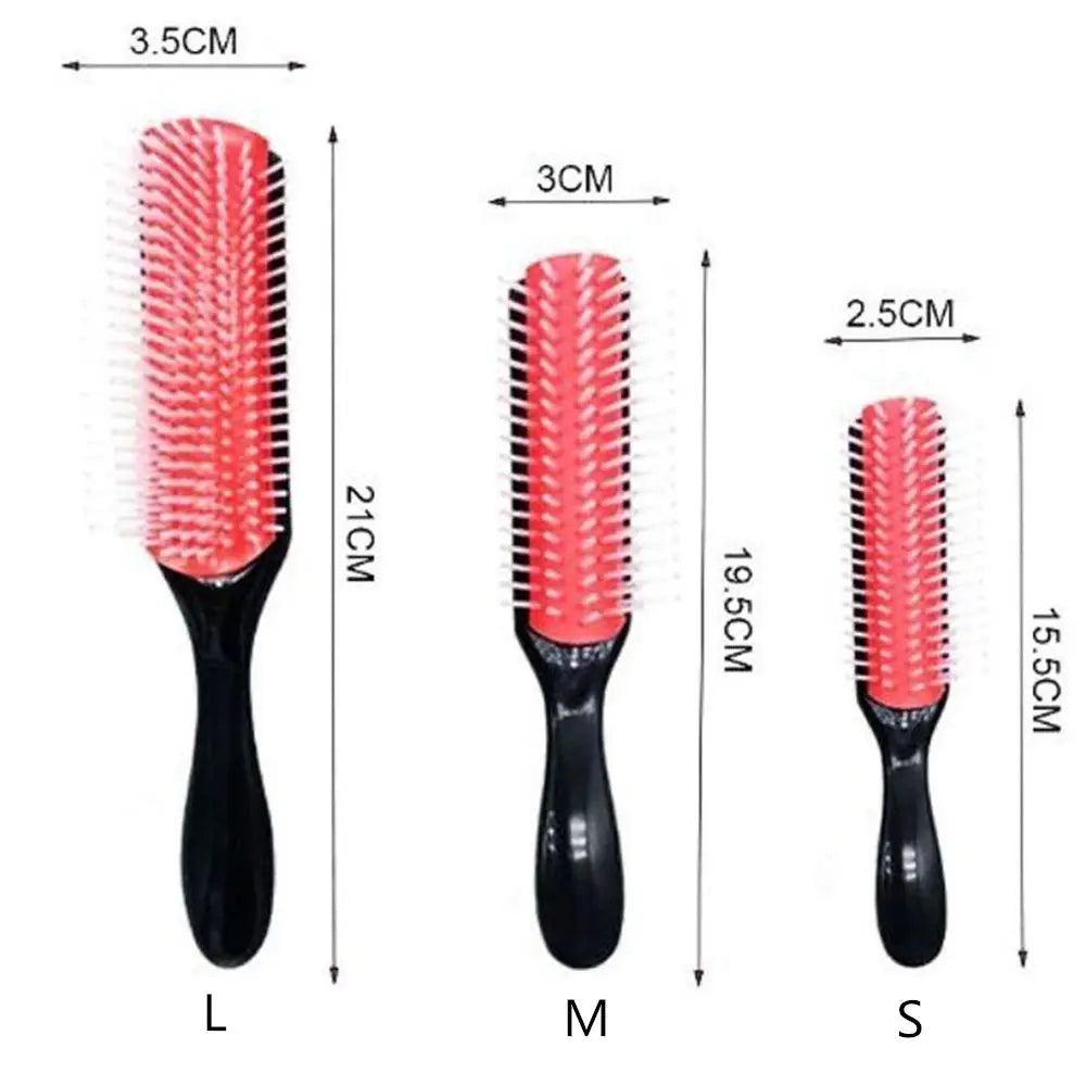 9-Row Detangling Hair Brush Comb & Scalp Massager Detangling Hair Brush QXL
