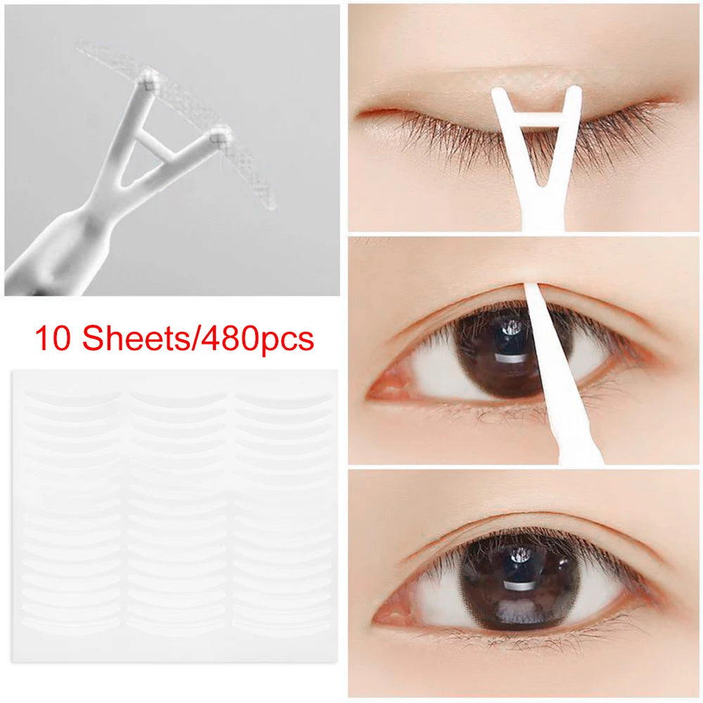 480-Pack Invisible Double-Sided Eyelid Tape Stickers | LEKGAVD Eyelid Tape Stickers QXL