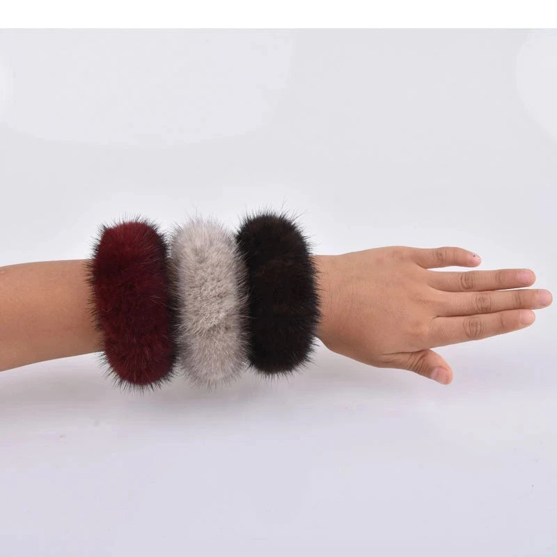 Mink Hair Scrunchie | Elastic Ponytail Band & Wrist Rope Hair Scrunchie QXL