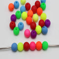Frost Neon Acrylic Round Beads 3–10mm | Mixed Colors Bulk Pack Acrylic Craft Beads QXL 100PCS 10MM
