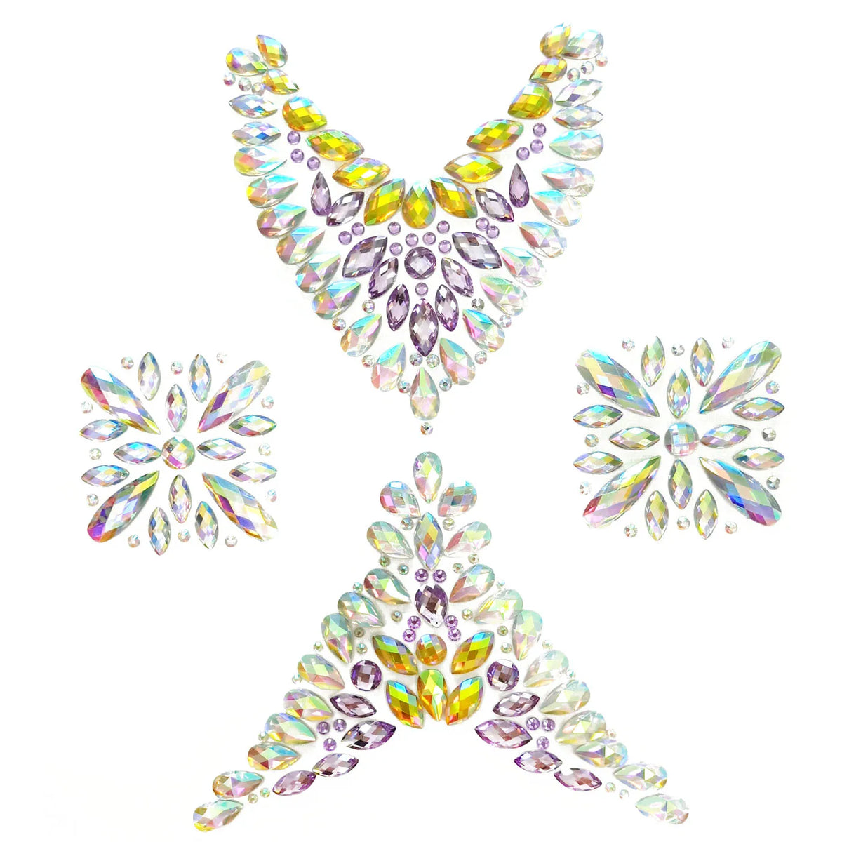 Rhinestone Body Gems Crystal Jewels Glitter Stickers | 3D Body Gem Stickers QXL Type 1