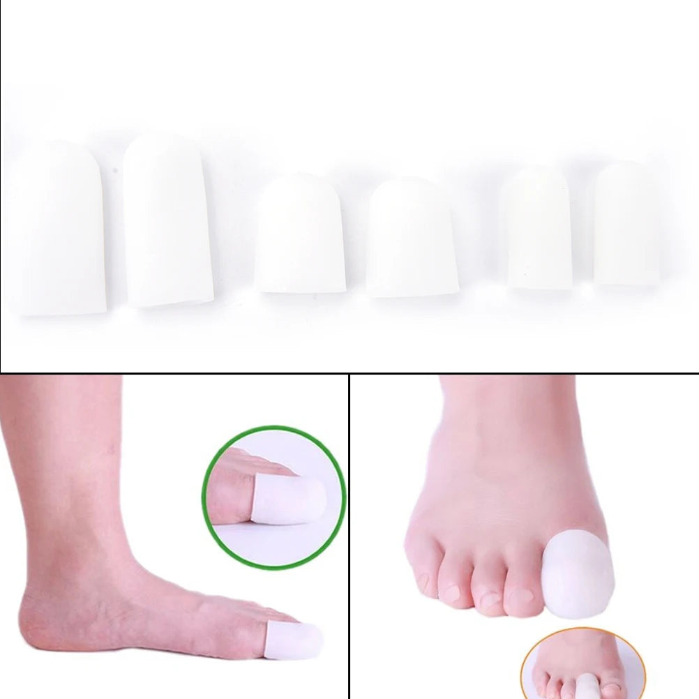 Silicone Gel Toe & Finger Protectors | Cushioned Tube Cap Pair Silicone Toe Protector QXL
