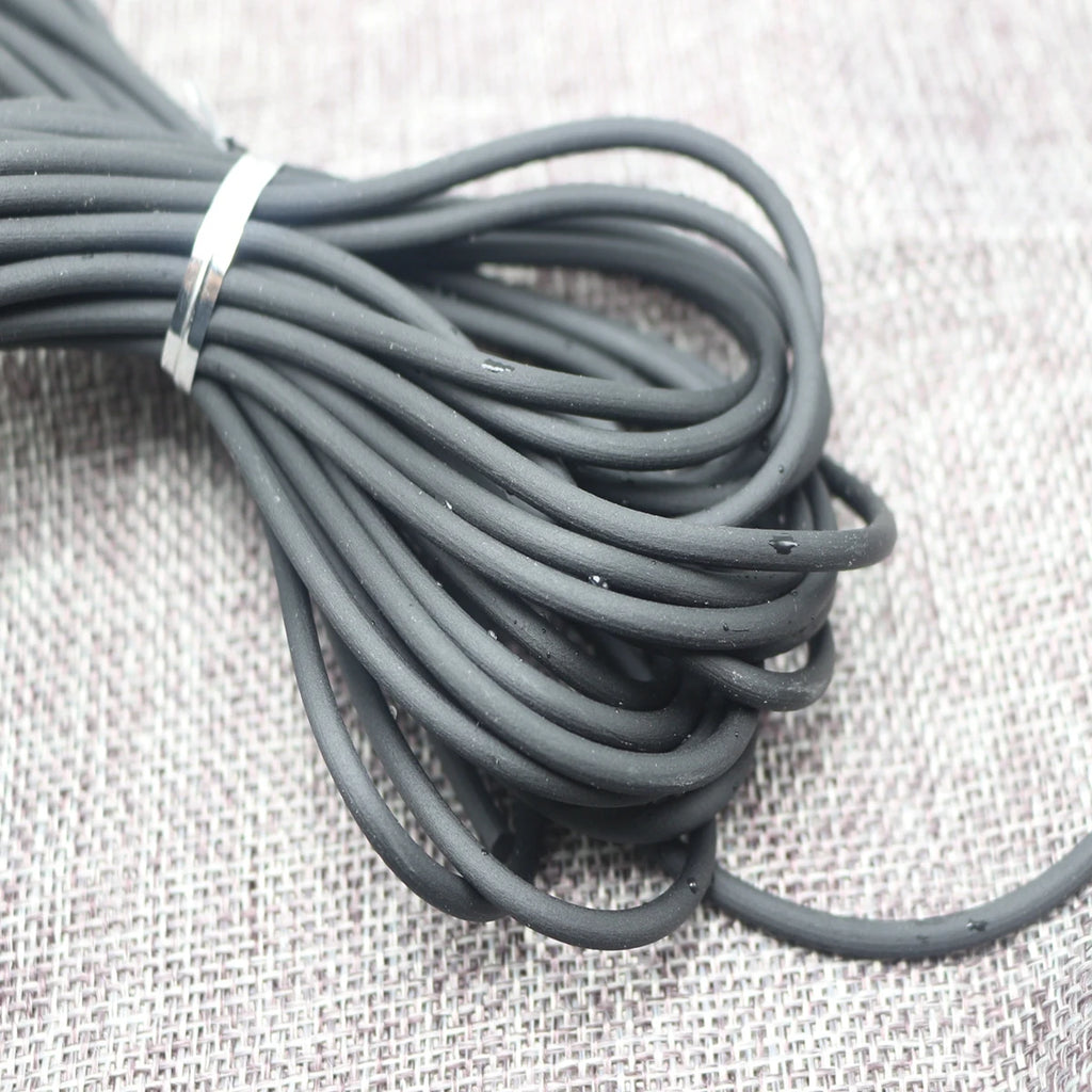 Black 3mm Rubber Cord 5.5 Yards | Jewelry & Necklace Making Jewelry Making Cord QXL