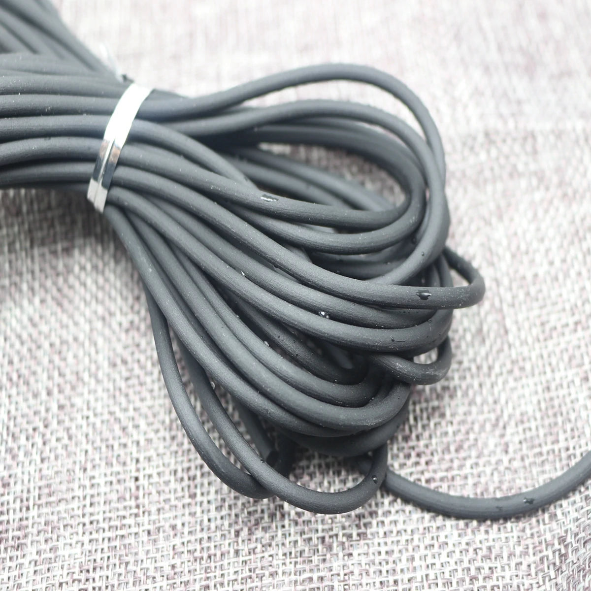 Black 3mm Rubber Cord 5.5 Yards | Jewelry & Necklace Making Jewelry Making Cord QXL