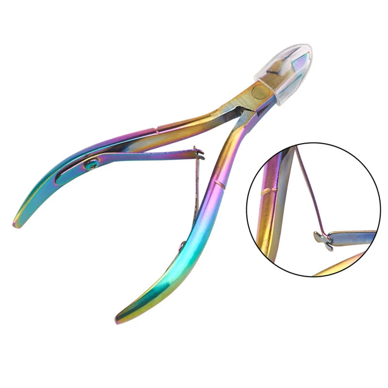 Rainbow Stainless Steel Cuticle Pusher & Nail Art Tool Cuticle Pusher Tool QXL 11