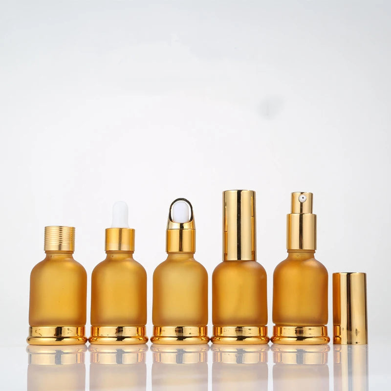 Amber Glass Refillable Perfume Spray Bottle 20–50ml Atomizer Glass Perfume Atomizer QXL screw cap 20ml