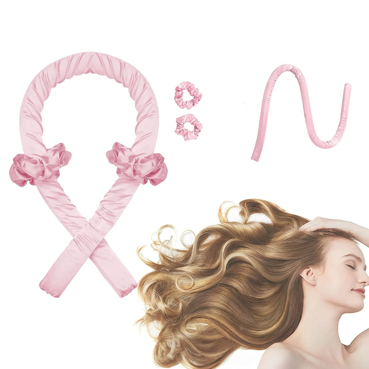 Heatless Curling Rod Headband | No-Heat Foam Hair Rollers Heatless Hair Curler QXL