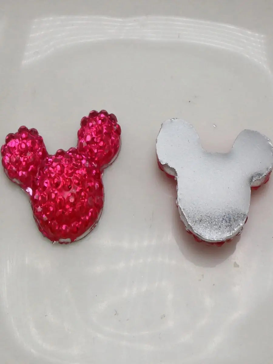 100 Flatback Resin Mouse Head Rhinestone Gems 14x12mm Craft Craft Rhinestone Gems QXL