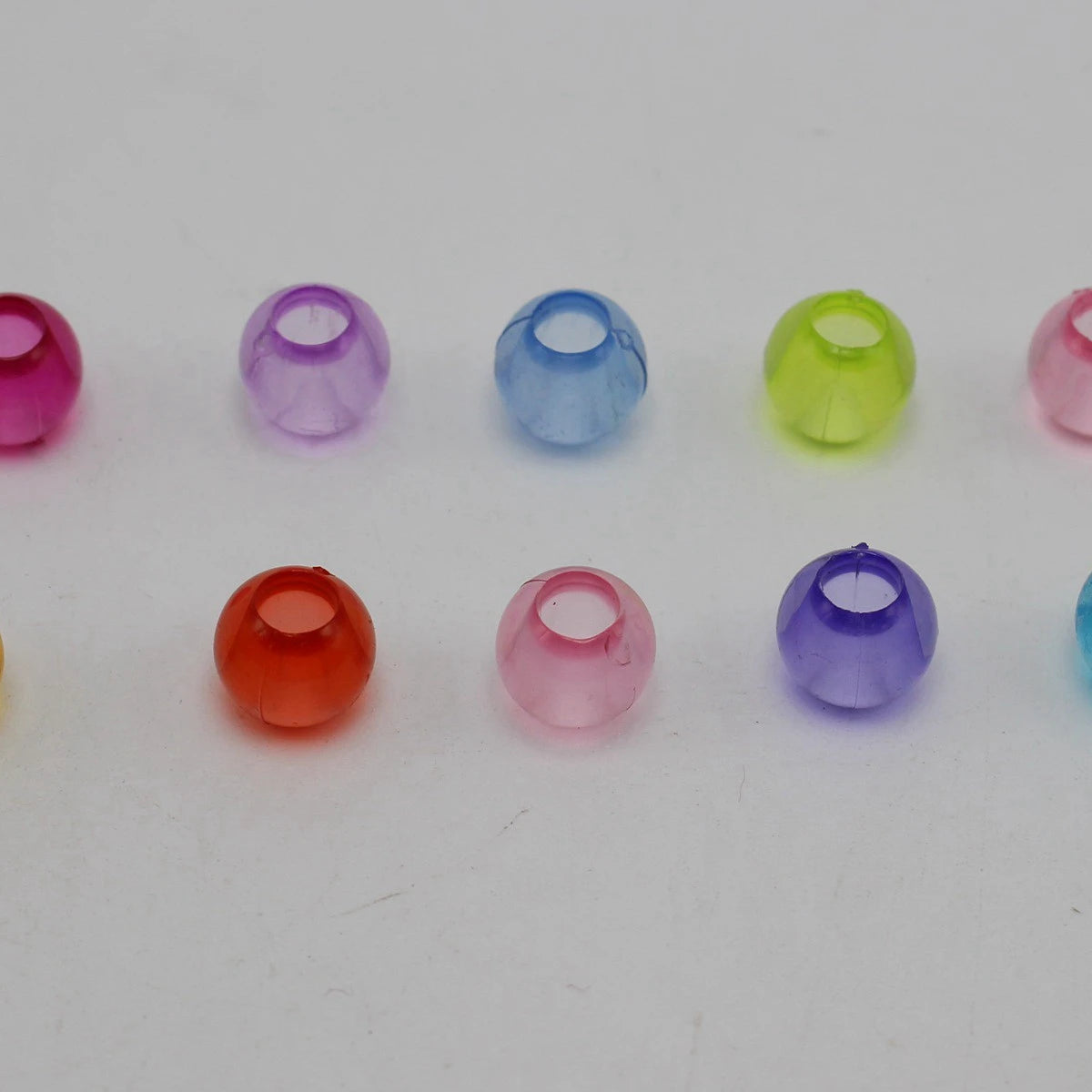 Transparent Acrylic Pony Beads 8mm & 10mm | Kids DIY Craft Craft Beads QXL