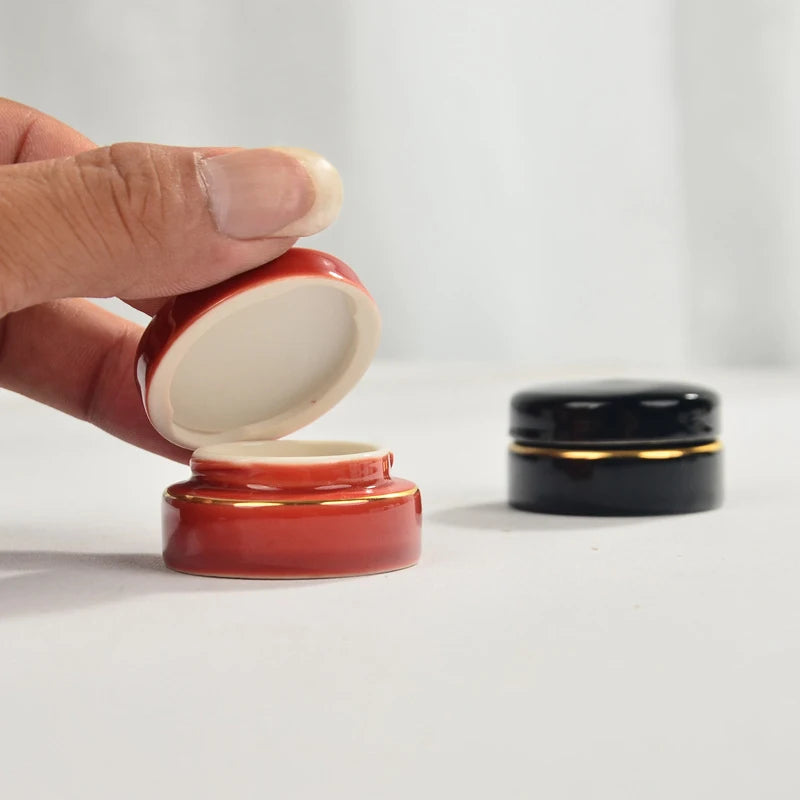 7ml Vintage Ceramic Cosmetic Jar | Cream, Lip Balm & Eyeshadow Pot Ceramic Cosmetic Jar QXL