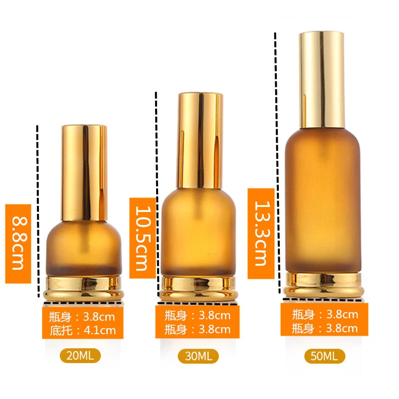Amber Glass Refillable Perfume Spray Bottle 20–50ml Atomizer Glass Perfume Atomizer QXL