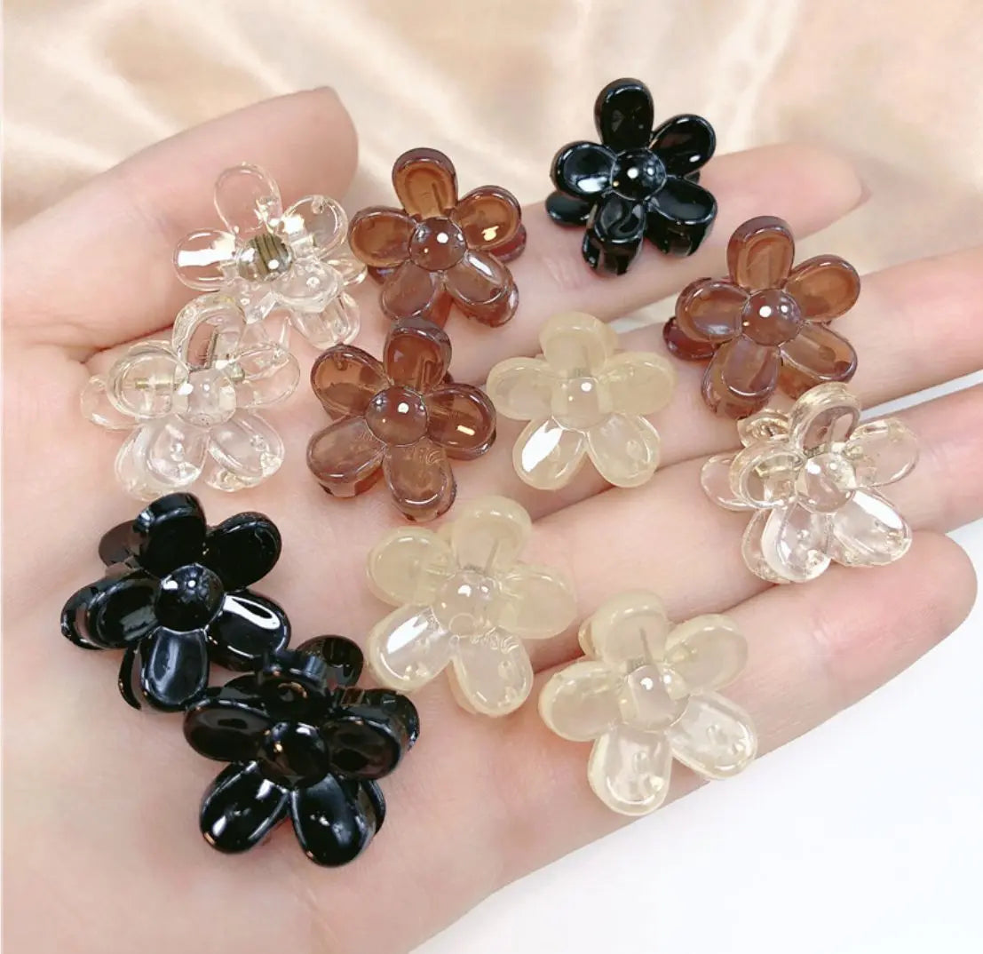 Mini Flower Hair Claw Clip | Acrylic Barrette for Women Hair Claw Clip QXL