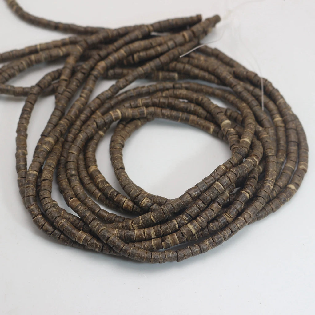 Natural Coconut Heishi Beads 3mm – 5 Strands 22" Various Colours Craft Beads QXL
