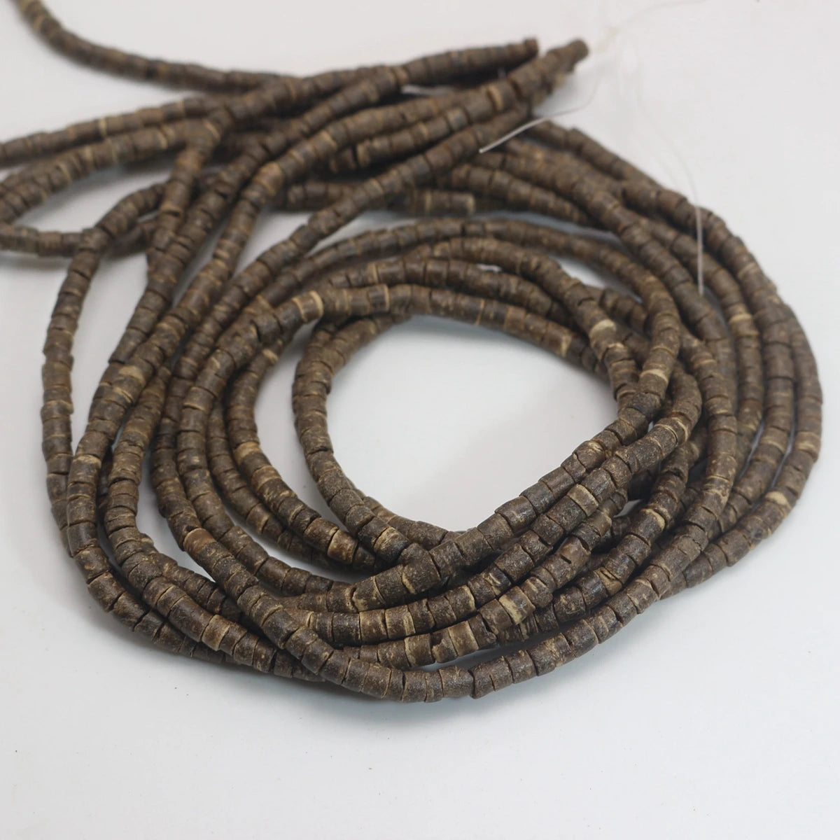 Natural Coconut Heishi Beads 3mm – 5 Strands 22" Various Colours Craft Beads QXL