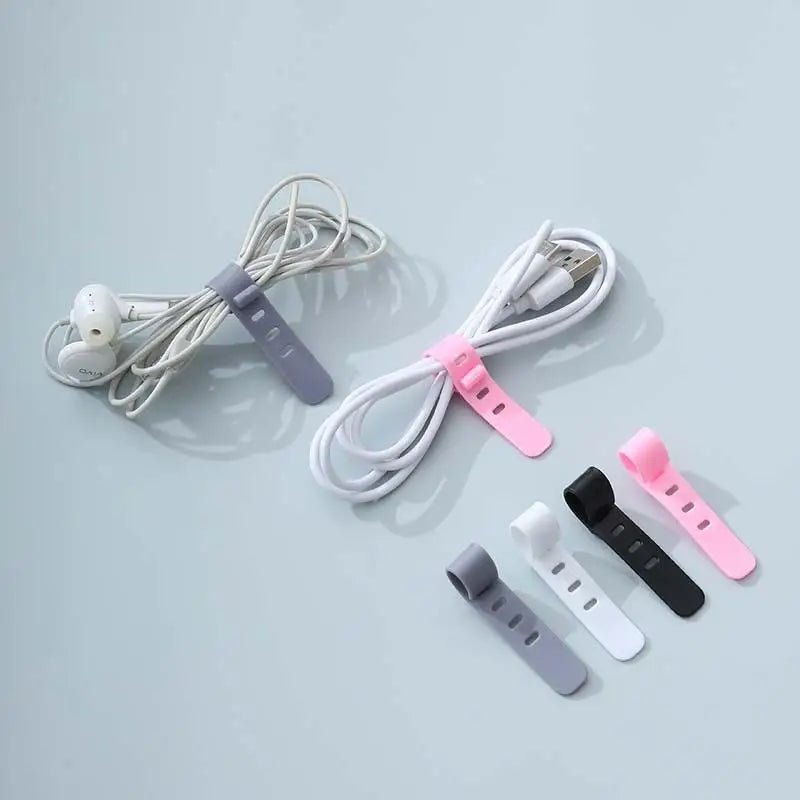 20-Pack Silicone Cable Management Straps | Cord Organizer Cable Management Straps QXL