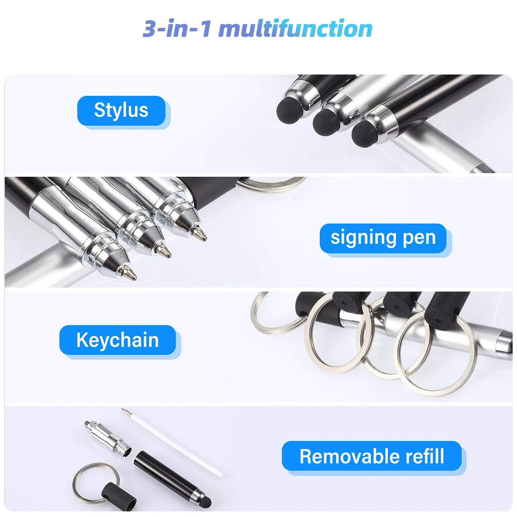 2-in-1 Stylus Ballpoint Pen with Keychain | All Devices Stylus Ballpoint Pen QXL