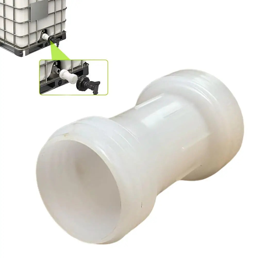 IBC S60 Water Outlet Extension Pipe | PVC Tank Adapter Pipe Fitting Adapter QXL white