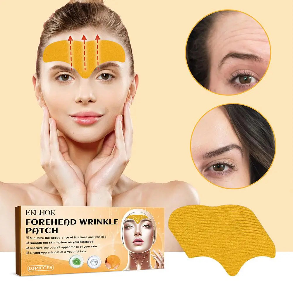 10-Pack Forehead Wrinkle Patches | Collagen Gel Facial Mask Wrinkle Gel Patches QXL
