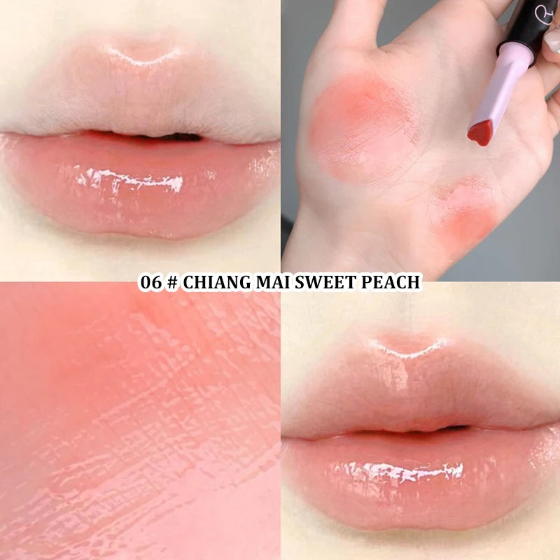 Moisturizing Solid Lip Gloss | Nude Hydrating Lip Tint 1.8g Solid Lip Gloss QXL Rose Red