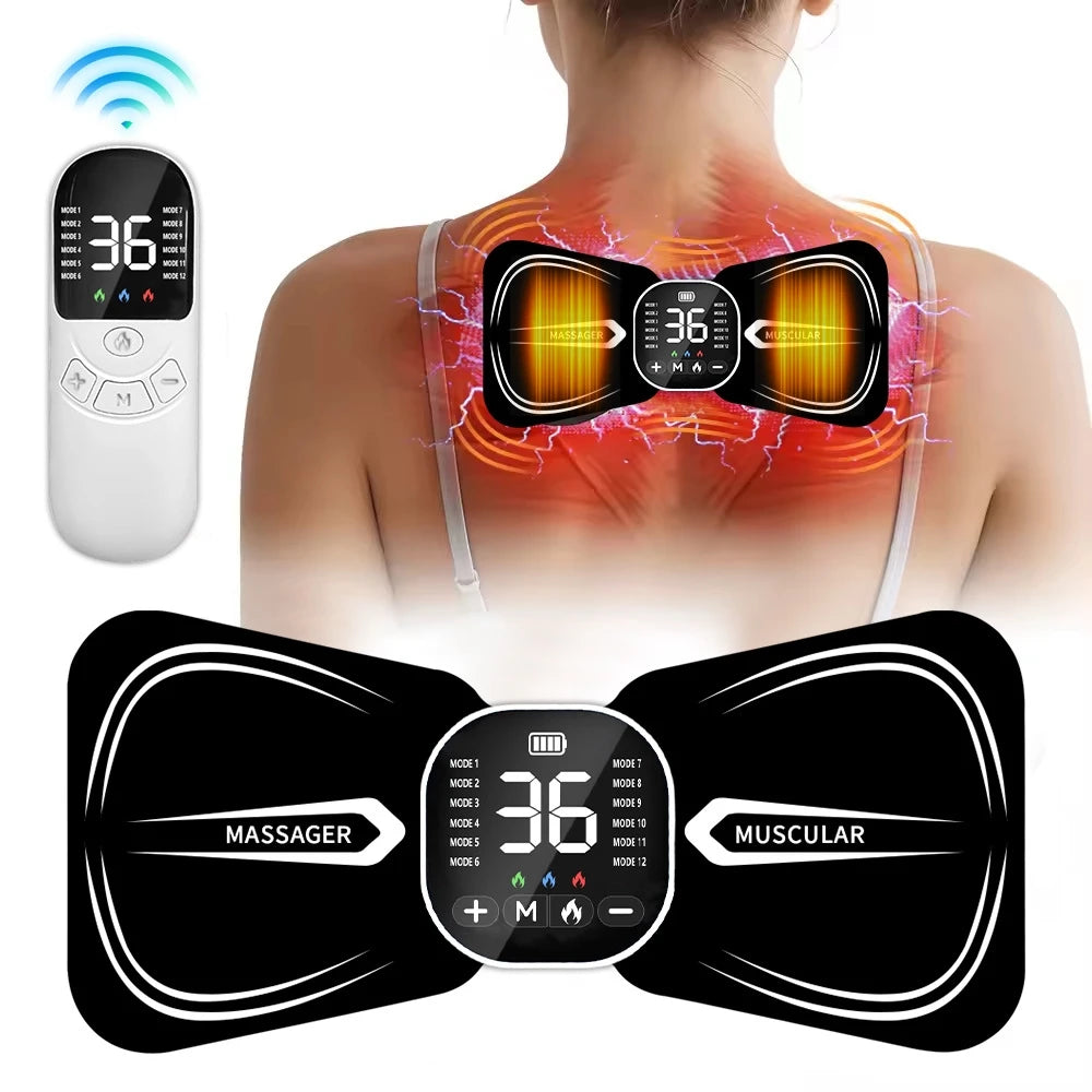 EMS Pulse Neck & Shoulder Massager | Wireless Heating Pad EMS Neck Massager QXL