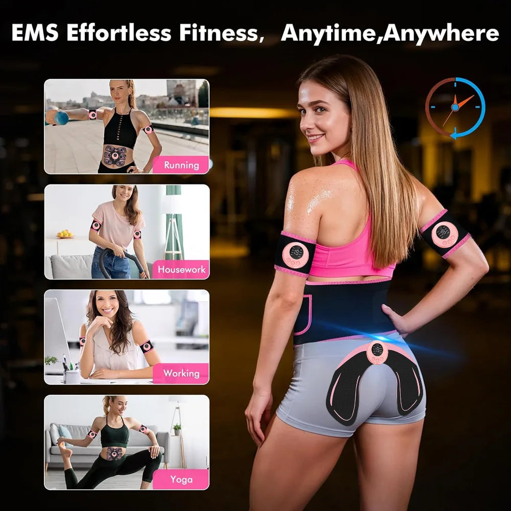 EMS Ab Toning Belt | Abdominal Muscle Stimulator for Men & Women EMS Ab Toning Belt QXL