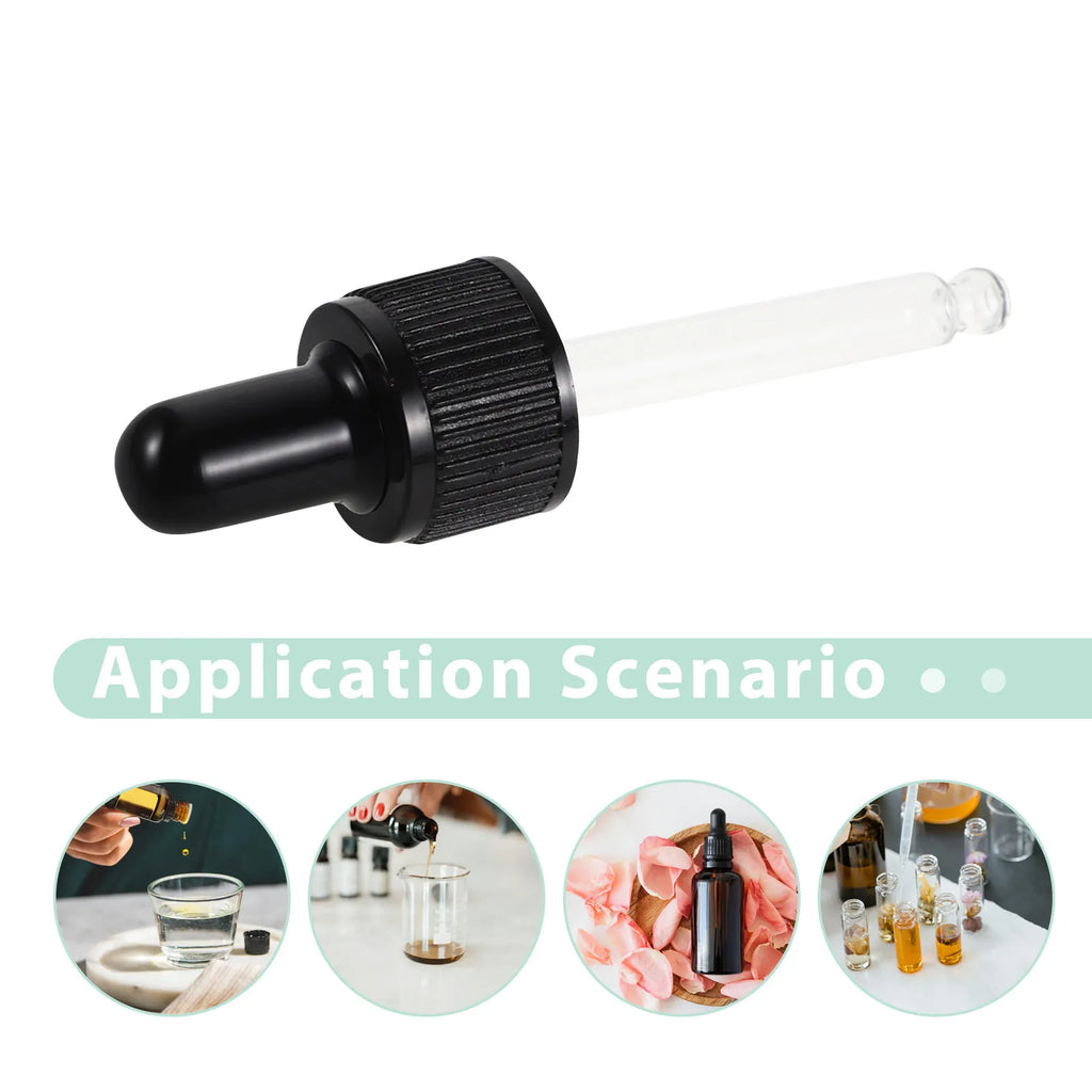 20-Pack Glass Pipette Droppers | Silicone Bulb Leakproof Cap Glass Pipette Dropper QXL