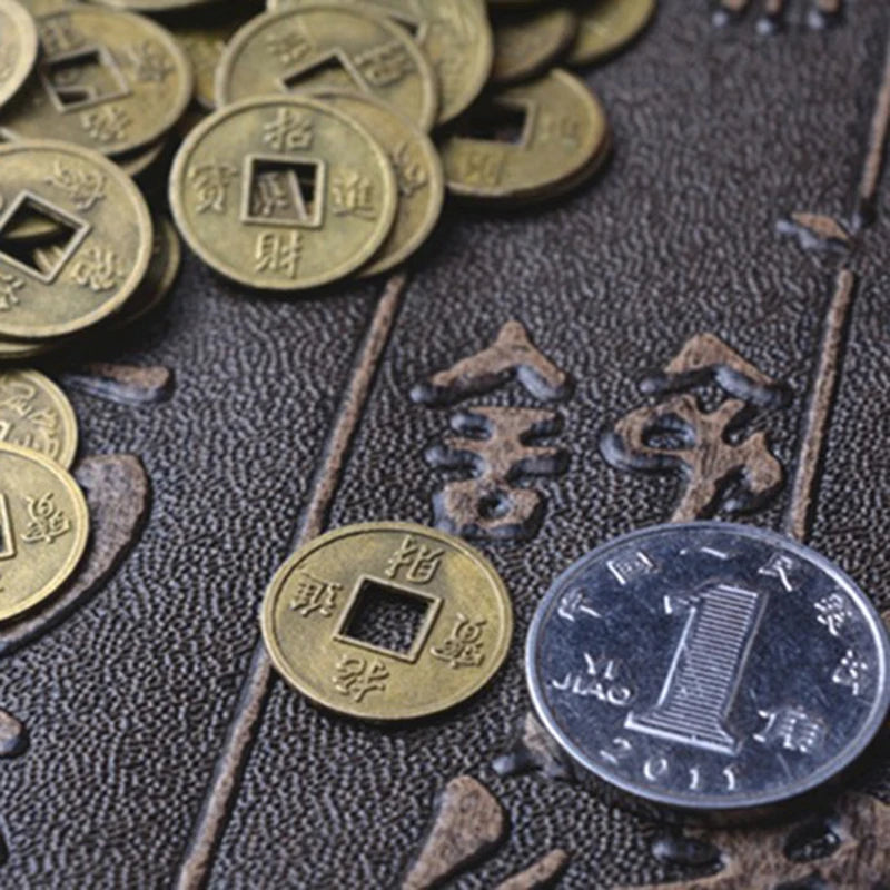 100-Pack Feng Shui Lucky Coins | Ancient Chinese I Ching Coins Decorative Lucky Coins QXL